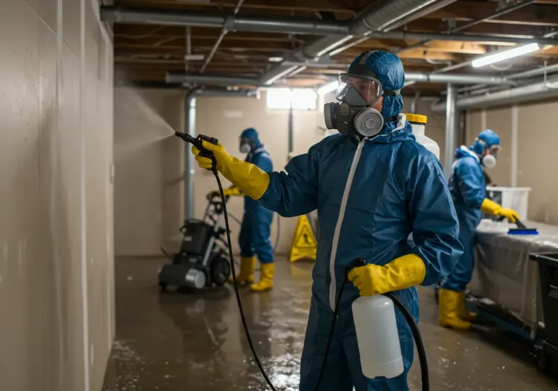 Basement Sanitization and Antimicrobial Treatment process in Charles Mix County, SD