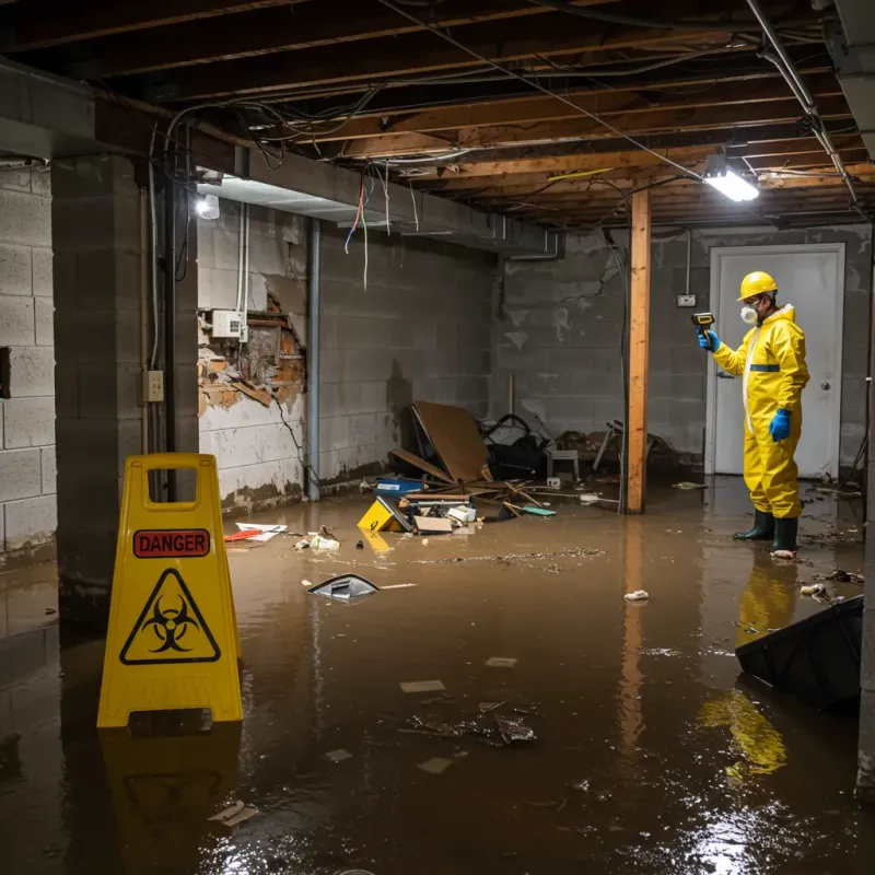 Flooded Basement Electrical Hazard in Charles Mix County, SD Property