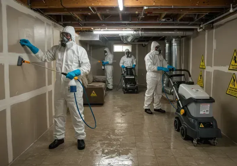 Basement Moisture Removal and Structural Drying process in Charles Mix County, SD